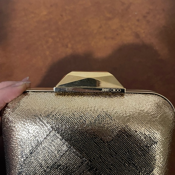 Jimmy Choo Gold Clutch Bag CLOUD Beautiful!! - Picture 5 of 6
